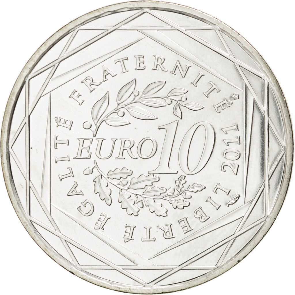 FRANCE, 10 Euro, 2011, Paris, KM #1747, MS(63), Silver, 29, 10.00