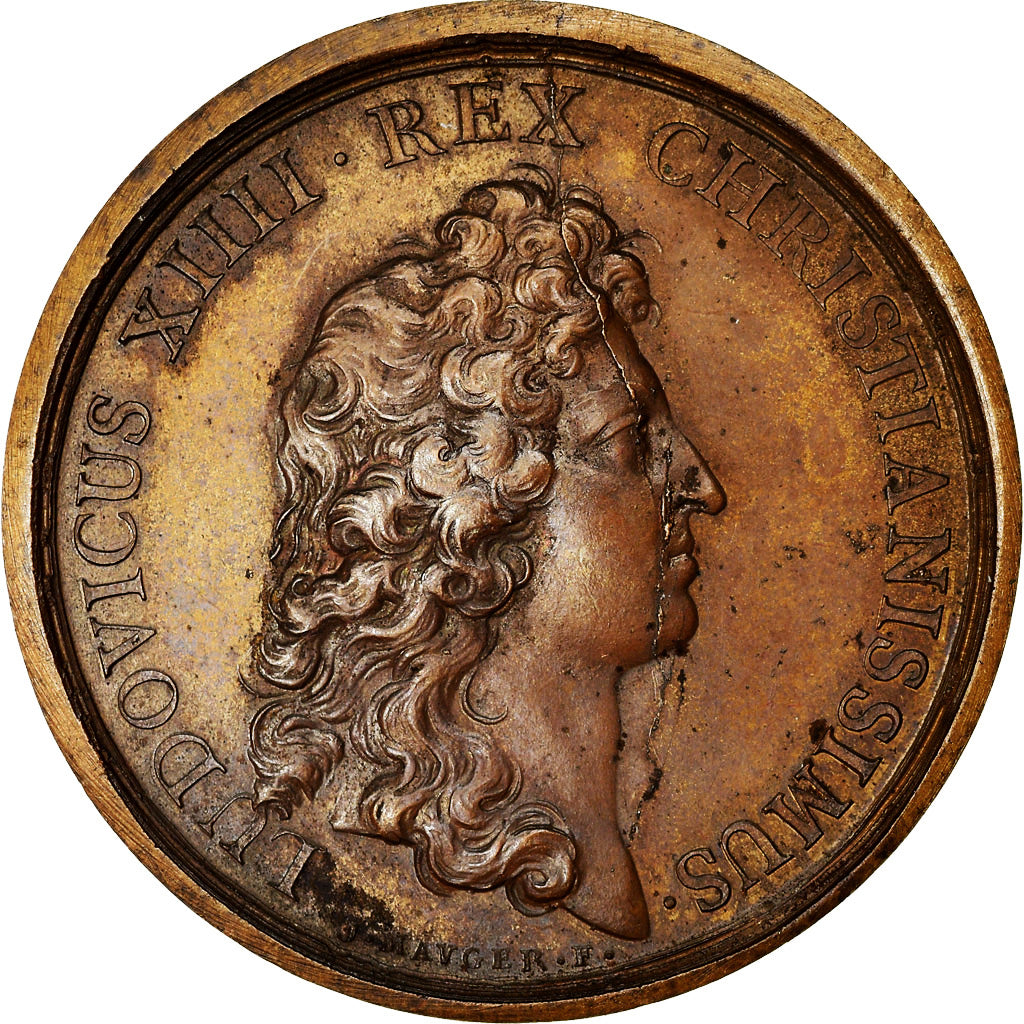 France, Medal, Louis XIV, Pyramide Elevée à Rome, History, 1664, Mauger