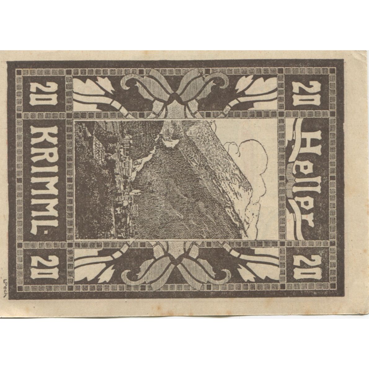 Banknote, Austria, Krimml, 20 Heller, Eglise, 1920 AU(55-58) Mehl:FS 483a