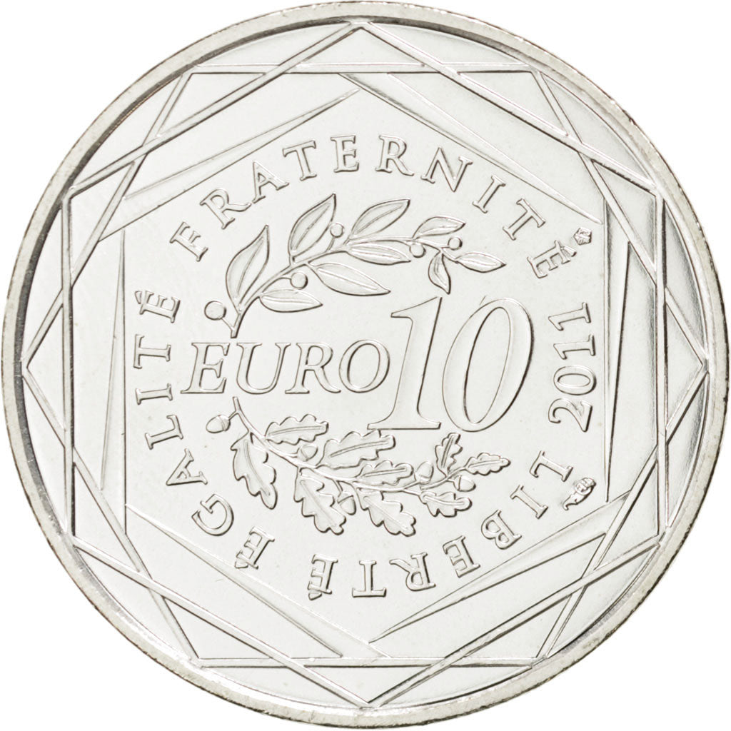 FRANCE, 10 Euro, 2011, Paris, KM #1738, MS(63), Silver, 29, 10.00
