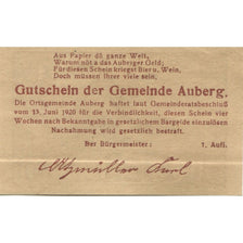 Banknote, Austria, Auberg, 50 Heller, village, 1920 UNC(63) Mehl:FS 66bA