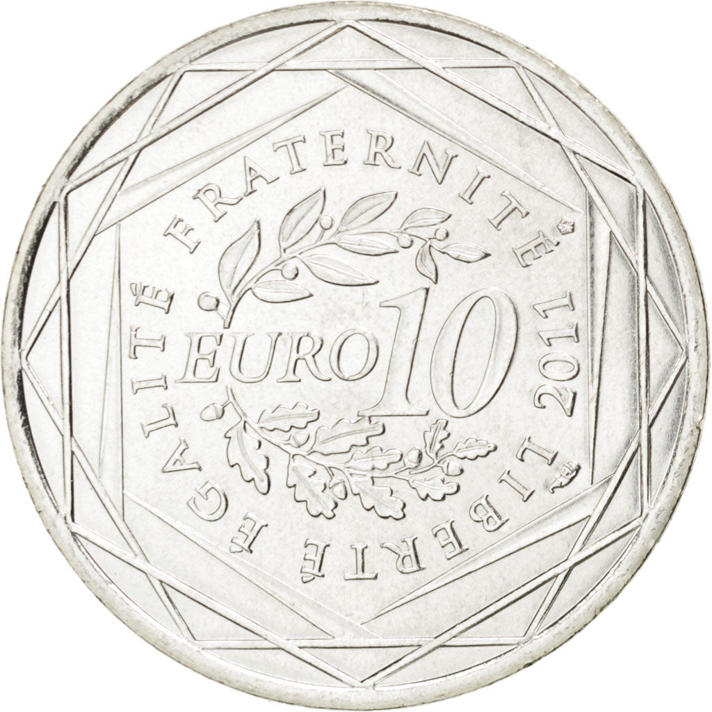 FRANCE, 10 Euro, 2011, Paris, KM #1743, MS(63), Silver, 29, 10.00