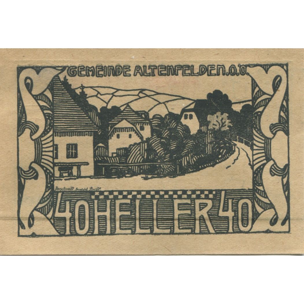 Banknote, Austria, Altenfelden, 40 Heller, chemin 1920 UNC(63) Mehl:FS 27Ic