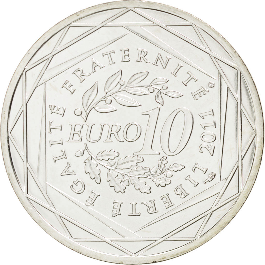 FRANCE, 10 Euro, 2011, Paris, KM #1732, MS(63), Silver, 29, 10.00
