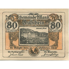 Banconote, Austria, Alland, 80 Heller, château 1920-12-31, SPL, Mehl:FS 19a