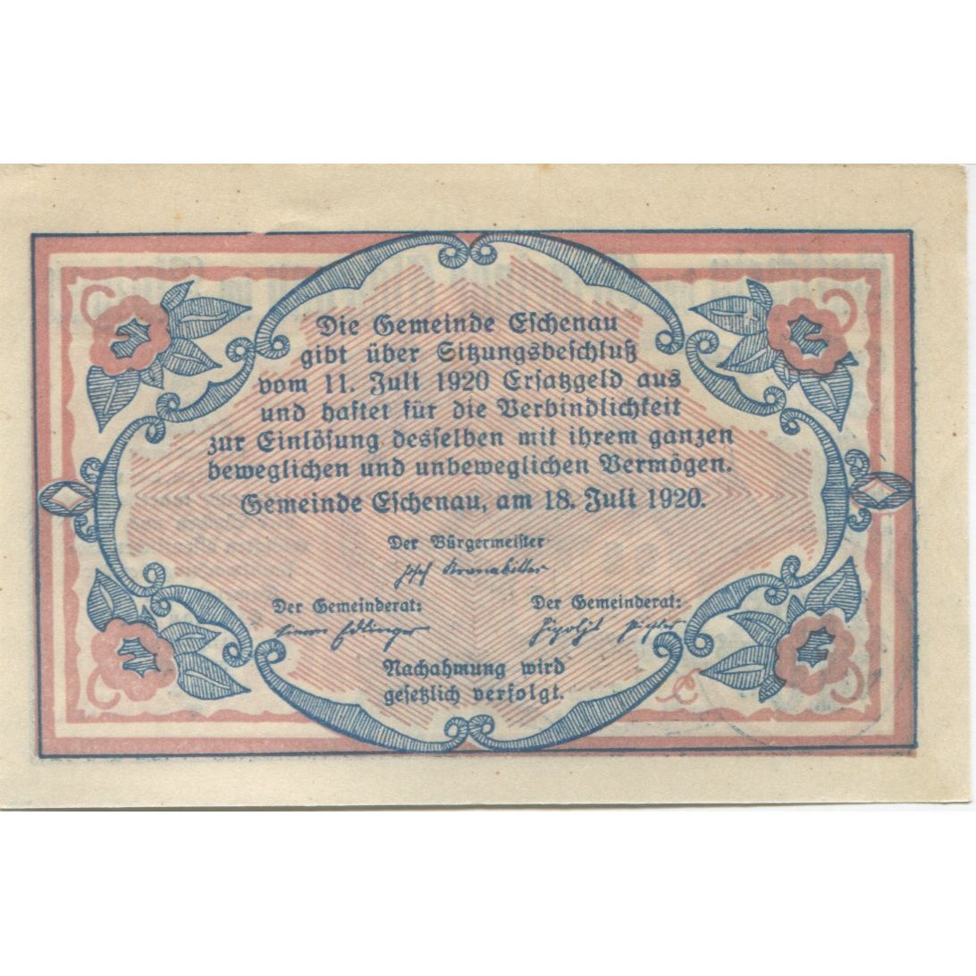 Banknote, Austria, Eschenau, 10 Heller, Maison, 1920, UNC(63), Mehl:FS 188a