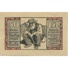 Banknote, Austria, Telfs, 50 Heller, chalet 1921-01-31, UNC(63) Mehl:FS 1061a