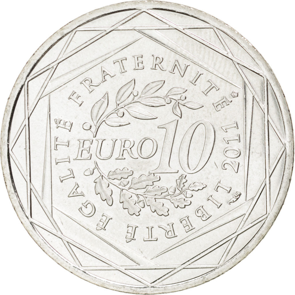 FRANCE, 10 Euro, 2011, Paris, KM #1748, MS(63), Silver, 29, 10.00