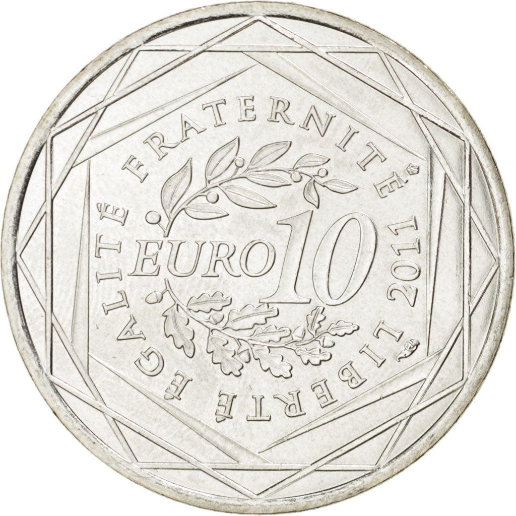 FRANCE, 10 Euro, 2011, Paris, KM #1746, MS(63), Silver, 29, 10.00