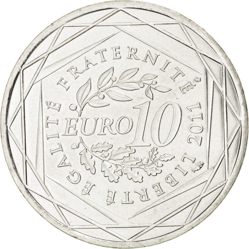 FRANCE, 10 Euro, 2011, Paris, KM #1751, MS(63), Silver, 29, 10.00