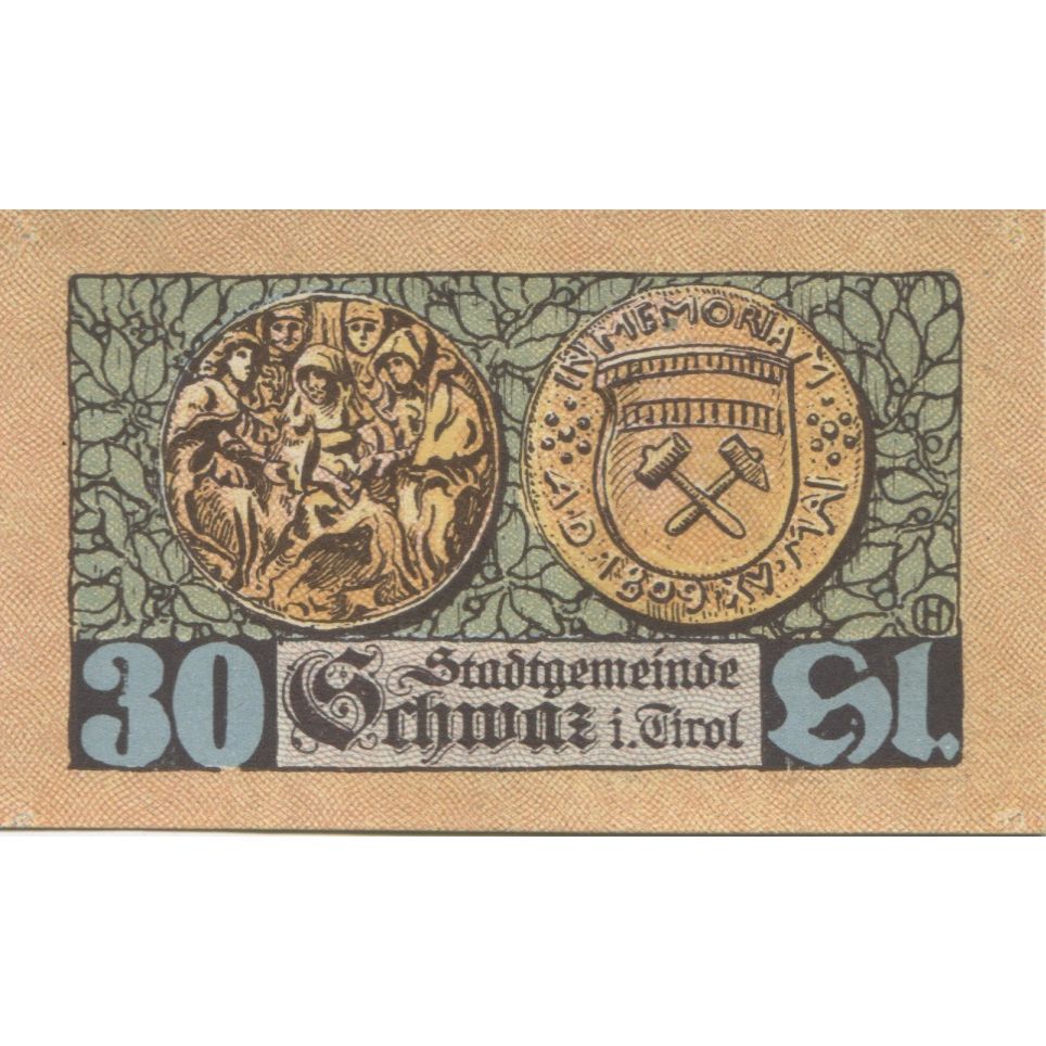 Banknote, Austria, Schwaz, 30 Heller, aigle 1920-12-31, UNC(63), Mehl:FS 983a