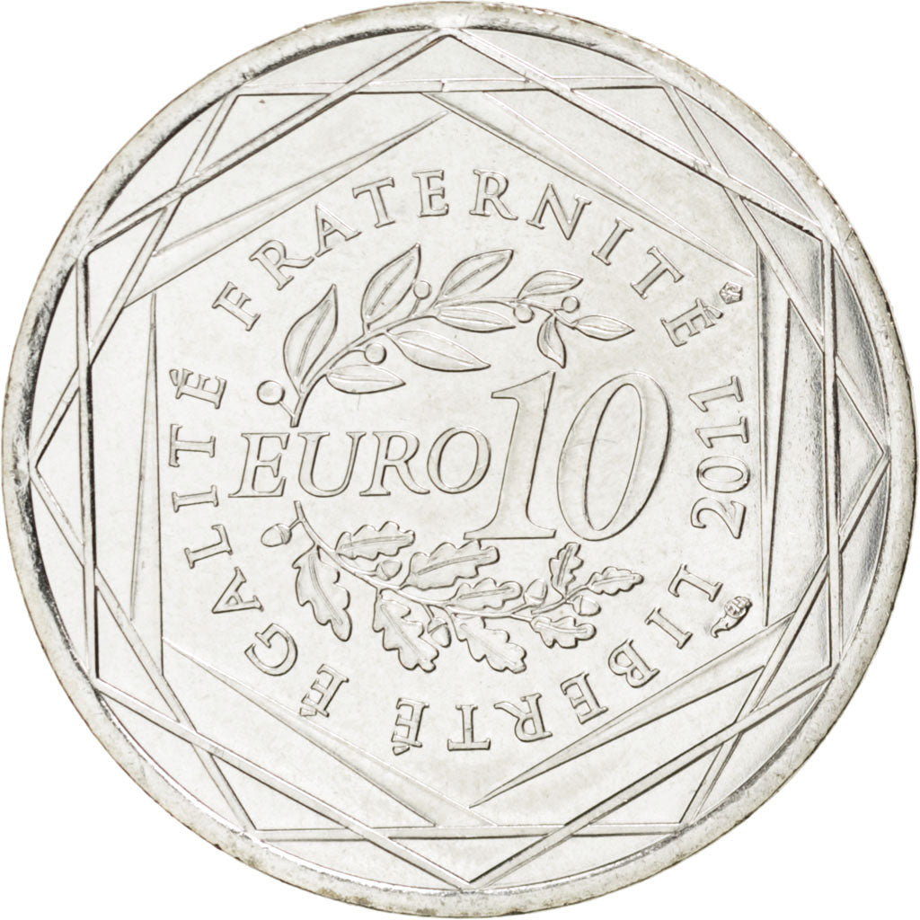 FRANCE, 10 Euro, 2011, Paris, KM #1727, MS(63), Silver, 29, 10.00