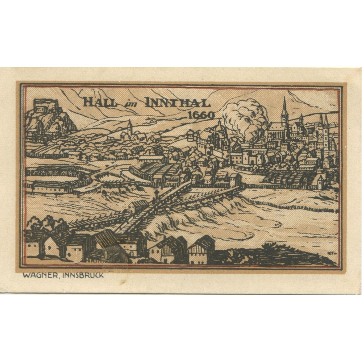Geldschein, Österreich, Hall, 30 Heller, Eglise, 1920 UNZ- Mehl:FS 342IIc