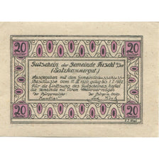 Banknote, Austria, Fuschl, 20 Heller, paysage, 1922 UNC(63) Mehl:FS 215e