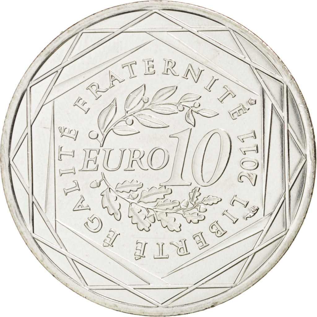 FRANCE, 10 Euro, 2011, Paris, KM #1740, MS(63), Silver, 29, 10.00