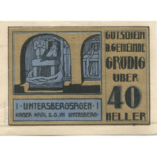 Banknote, Austria, Grödig, 40 Heller, Grotte, 1920 UNC(63) Mehl:FS 290c