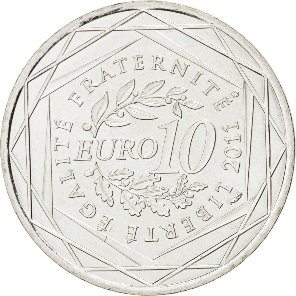 FRANCE, 10 Euro, 2011, Paris, KM #1741, MS(63), Silver, 29, 10.00