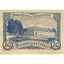 Banknote, Austria, Baumgarten, 50 Heller, château 1, 1921 UNC(63) Mehl:FS 78c