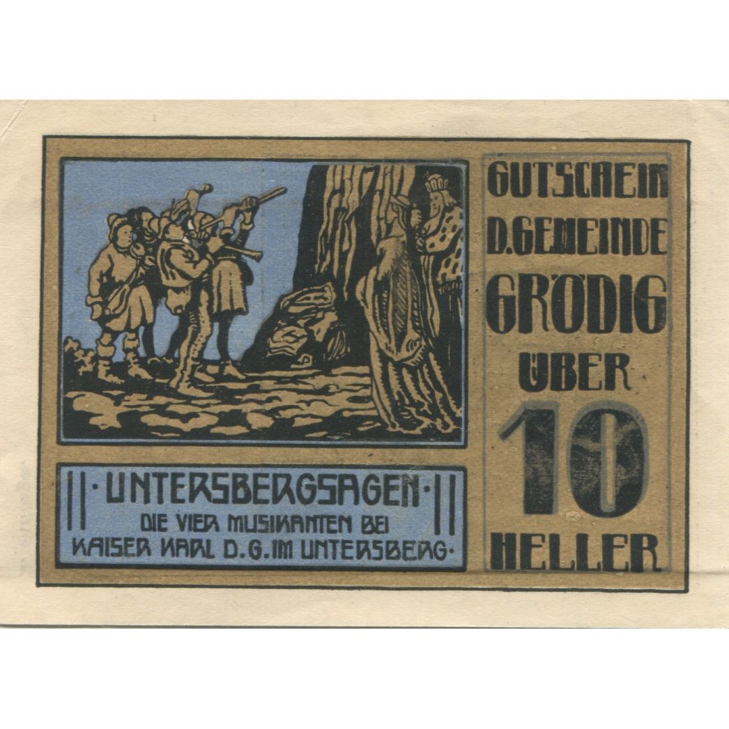 Banknote, Austria, Grödig, 10 Heller, roi 1920-12-31, UNC(63), Mehl:FS 290c