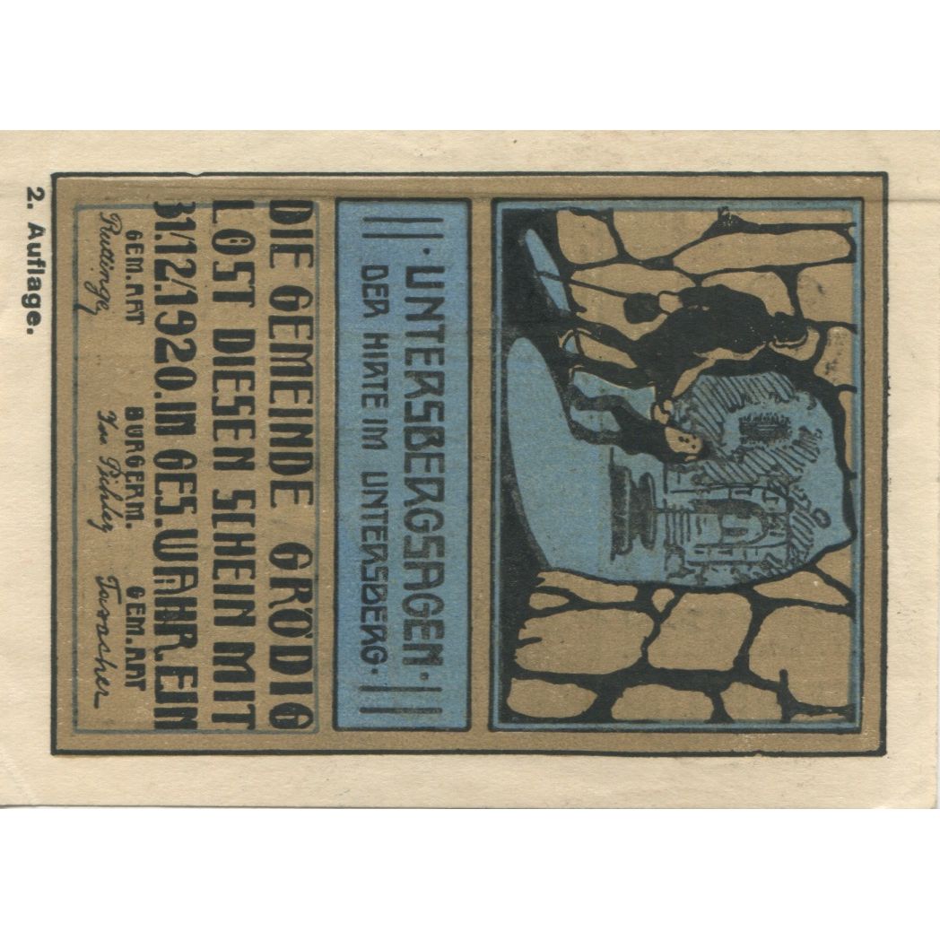 Banknote, Austria, Grödig, 10 Heller, roi 1920-12-31, UNC(63), Mehl:FS 290c