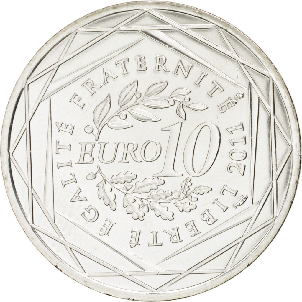 FRANCE, 10 Euro, 2011, Paris, KM #1736, MS(63), Silver, 29, 10.00
