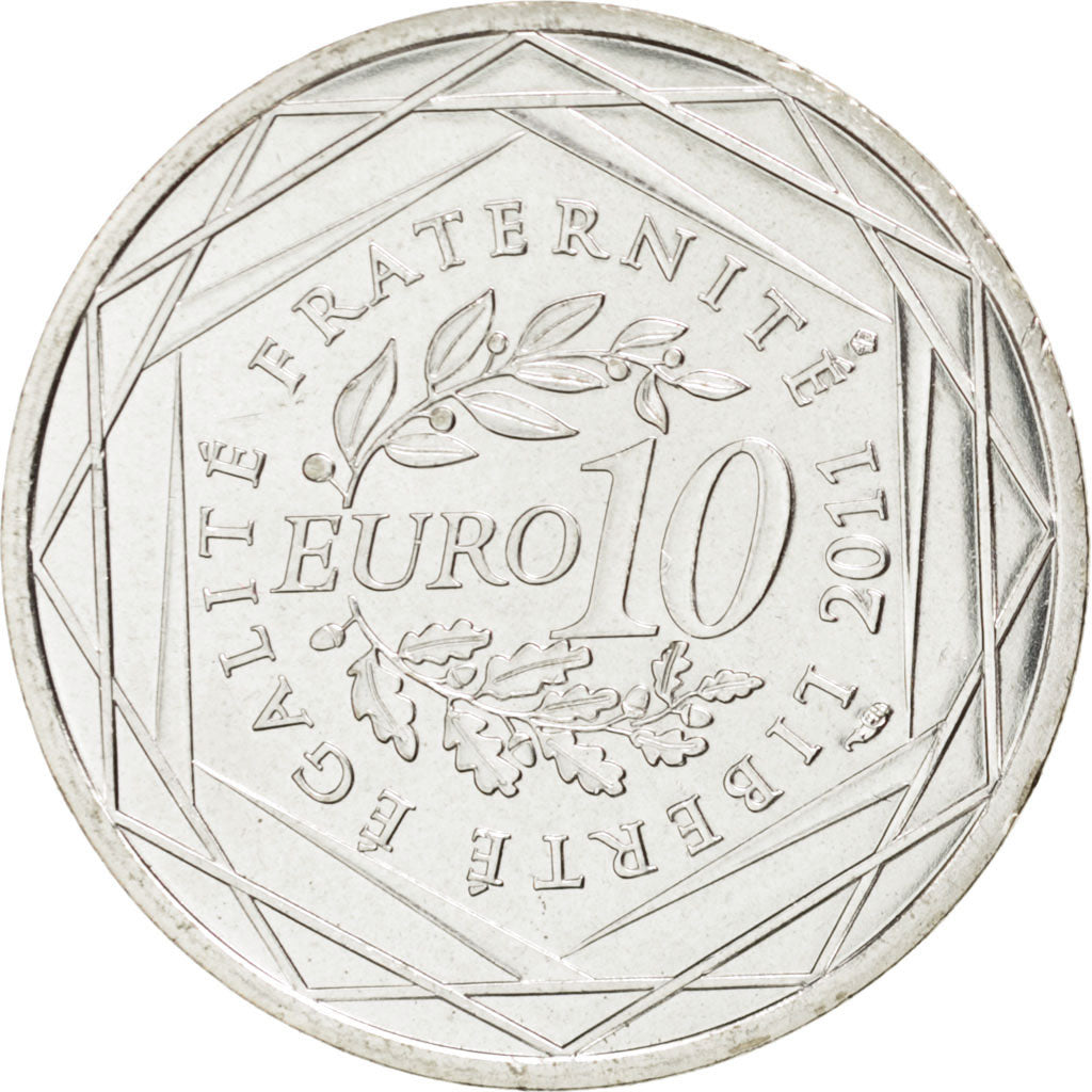 France, 10 Euro, 2011, MS(63), Silver, 10.00