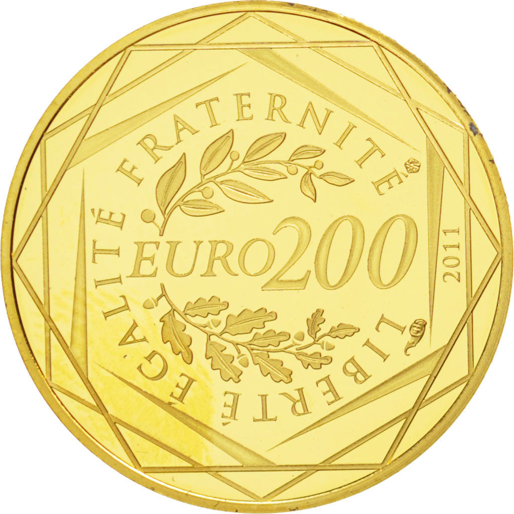 Coin, France, 200 Euro, 2011, MS(63), Gold, KM:1757