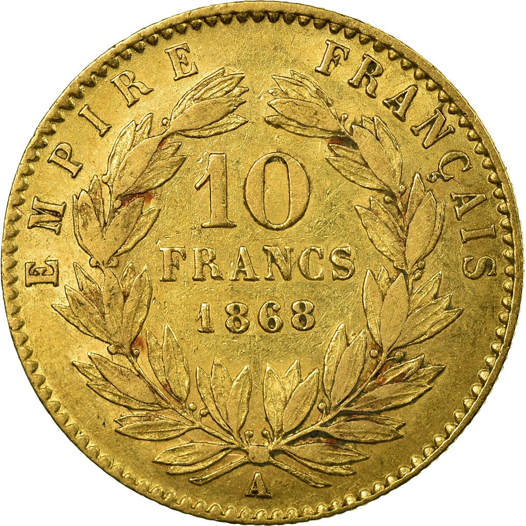 Coin, France, Napoleon III, Napoléon III, 10 Francs, 1868, Paris, EF(40-45)