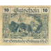 Banknote, Austria, Grünau, 10 Heller, Eglise, 1920 UNC(63) Mehl:FS 299