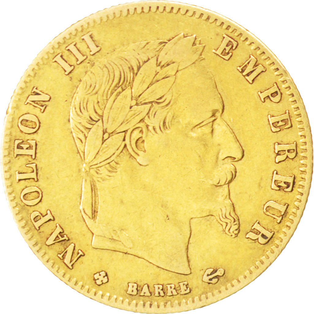 FRANCE, Napoléon III, 5 Francs, 1864, Strasbourg, KM #803.2, VF(30-35), Gold, G.