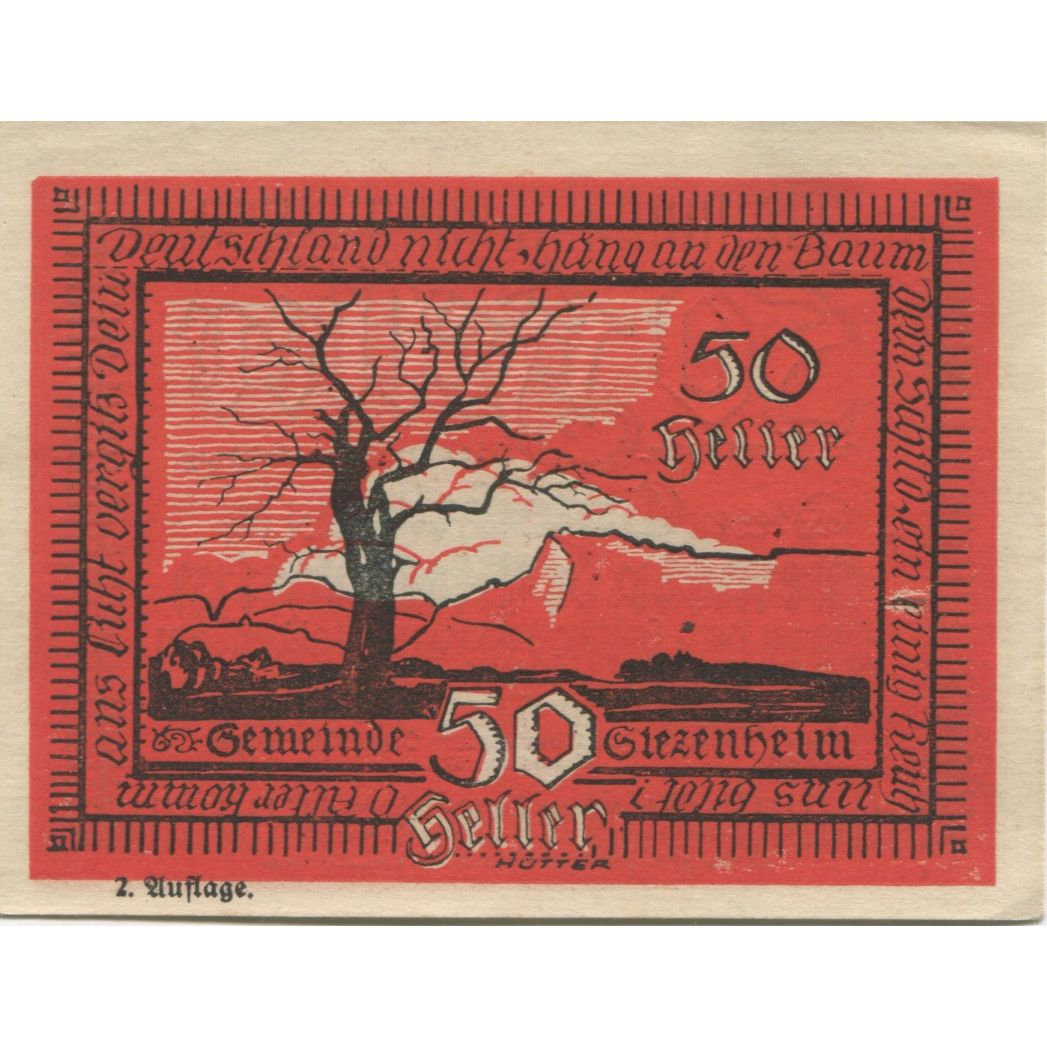 Banknote, Austria, Siezenheim, 50 Heller, paysage, 1920, UNC(63), Mehl:FS 996b