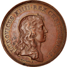 Francia, medalla, Louis XIV, Secours d'Arras, History, 1654, Mauger, Restrike