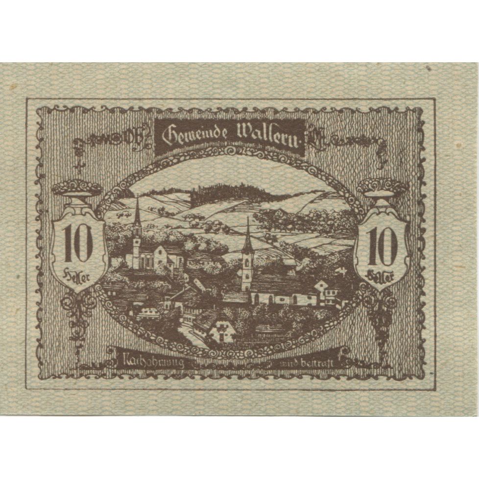 Banconote, Austria, Wallern, 10 Heller, village 1920-12-31, SPL, Mehl:FS 1136a