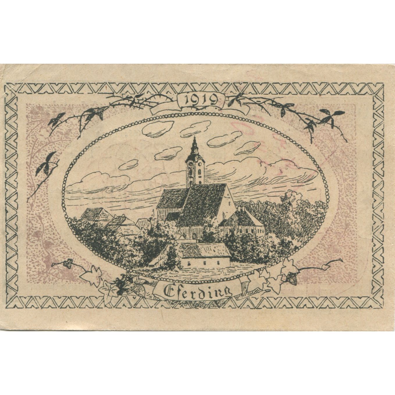 Geldschein, Österreich, Eferding, 20 Heller, Eglise, 1919, UNZ-, Mehl:FS 152I