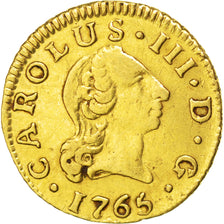Spain, 1/2 Escudo, 1765, Sevilla, KM #389.2, EF(40-45), Gold, 1.76