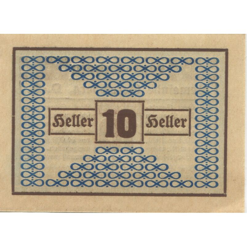 Geldschein, Österreich, Geretsberg, 10 Heller, Texte, 1920 UNZ- Mehl:FS 231a