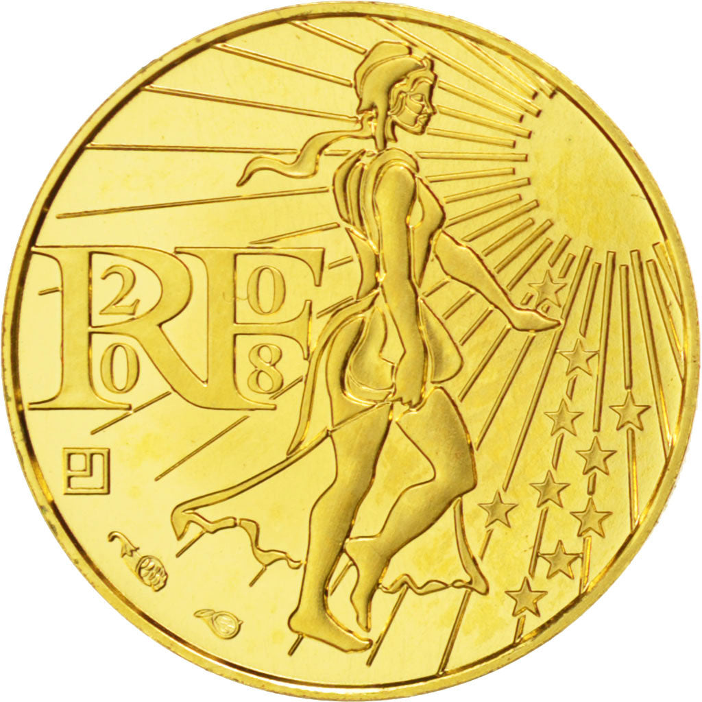 FRANCE, 100 Euro, 2008, Paris, KM #1536, MS(63), Gold, 15, 3.10