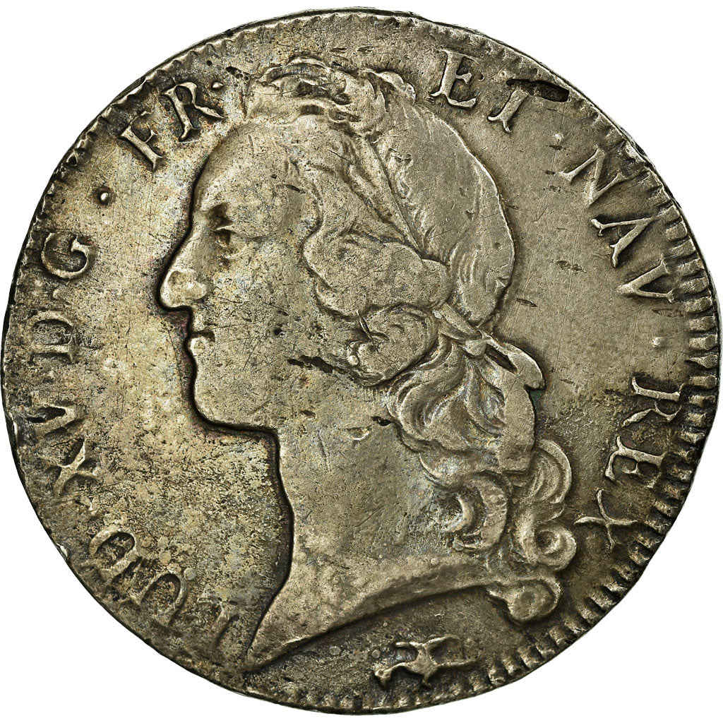 Moneta, Francja, Louis XV, Écu au bandeau, Ecu, 1765, Lyon, VF(20-25), Srebro