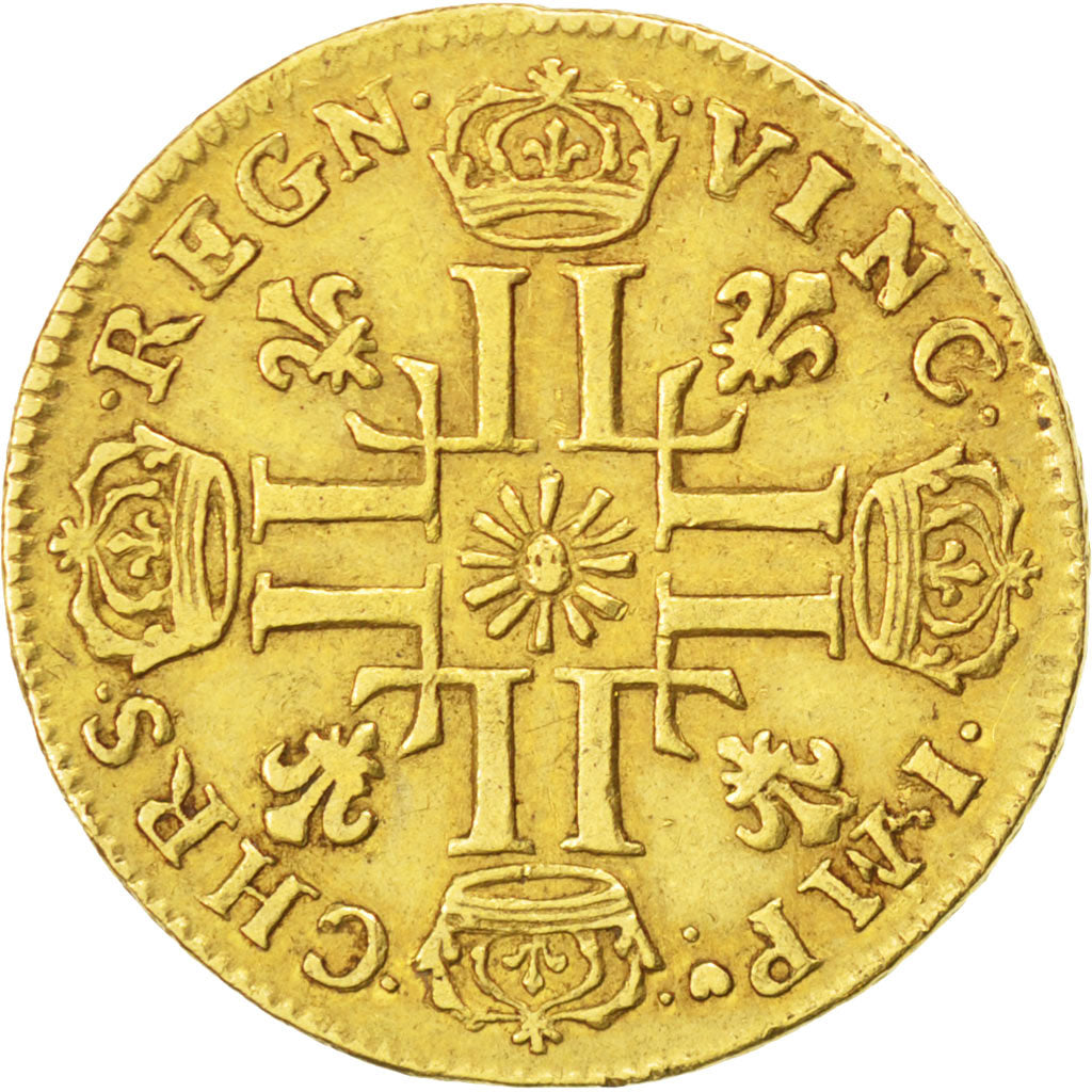 Monnaie, France, Louis XIV, Louis d'or au soleil, Louis d'Or, 1709, Nantes, TTB