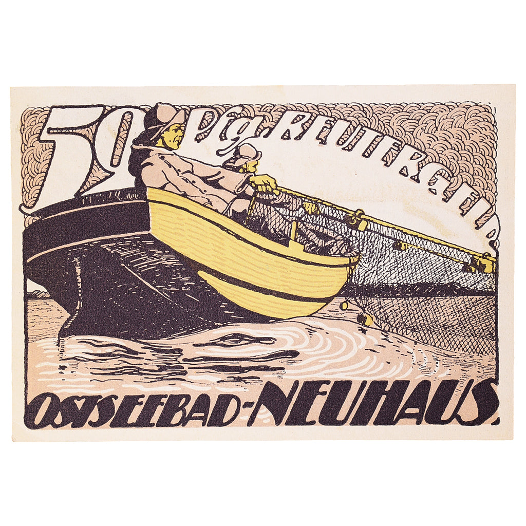 Banknote, Germany, Neuhaus, 50 Pfennig, bateau, 1922 UNC(63) Mehl:942.1