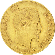 Second Empire, 5 Francs or Napoléon III tête nue 1860 Paris abeille, KM 787.1