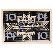 Banknote, Germany, Waldenburg, 10 Pfennig, Texte, 1921, UNC(63), Mehl:1371.13