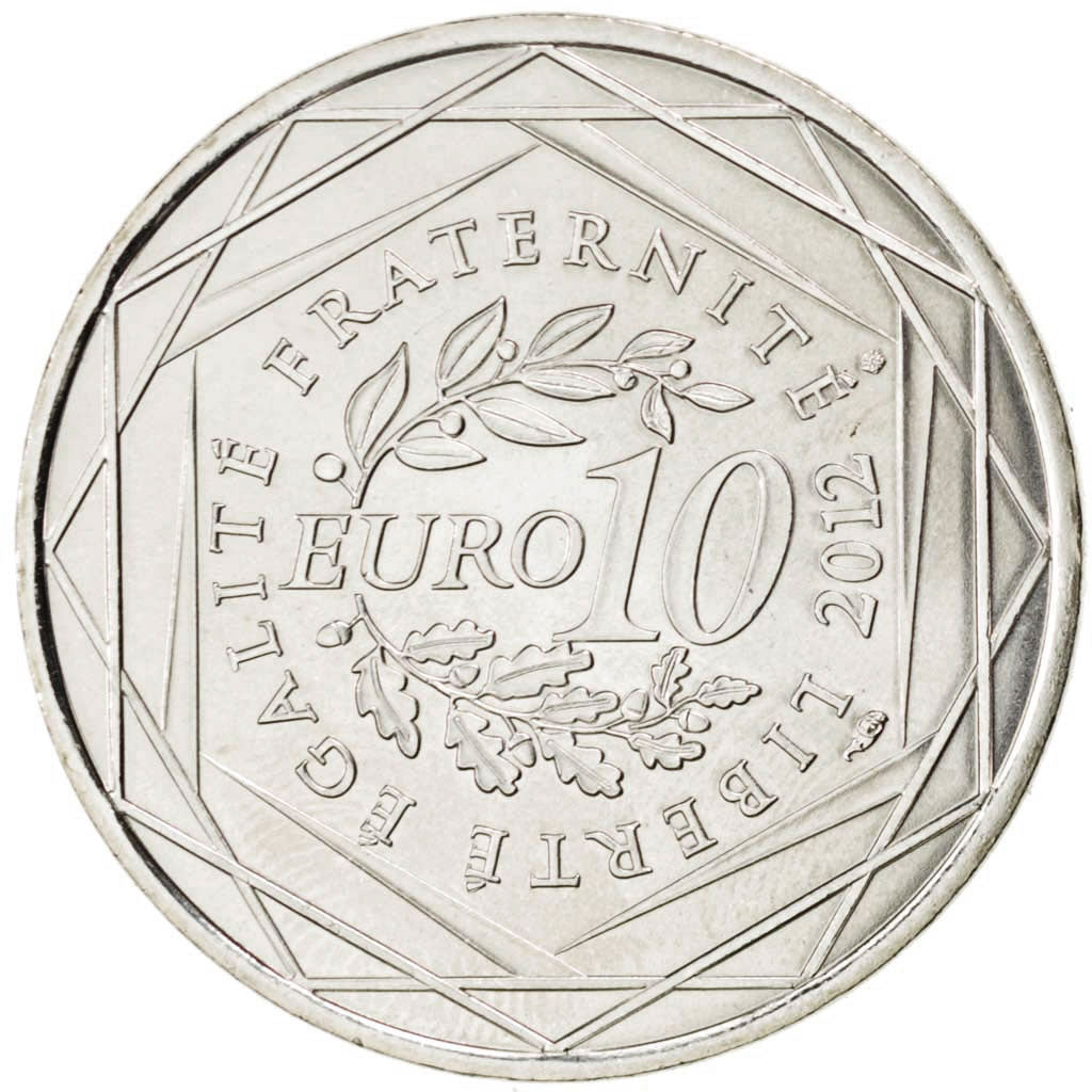 FRANCE, 10 Euro, 2012, Paris, KM #1863, MS(63), Silver, 29, 10.00
