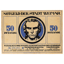 Banknote, Germany, Weimar, 50 Pfennig, portrait, 1921 UNC(63) Mehl:1398.6
