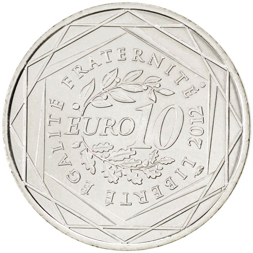 FRANCE, 10 Euro, 2012, Paris, KM #1866, MS(63), Silver, 29, 10.00