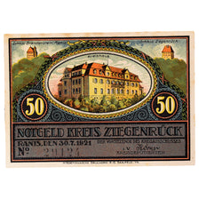 Billete, Alemania, Ziegenrück, 50 Pfennig, Usine 1921-07-30, EBC Mehl:1471.1