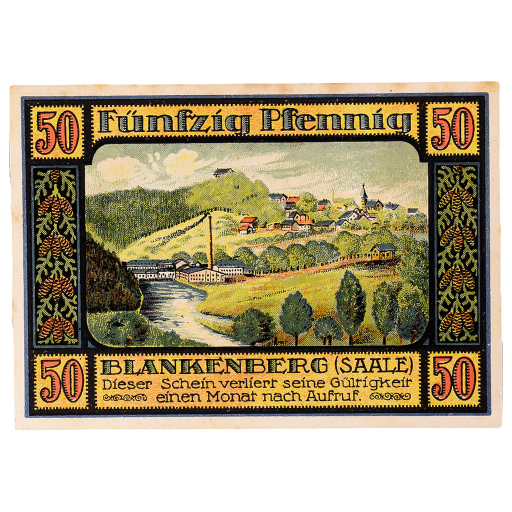 Billete, Alemania, Ziegenrück, 50 Pfennig, Usine 1921-07-30, EBC Mehl:1471.1