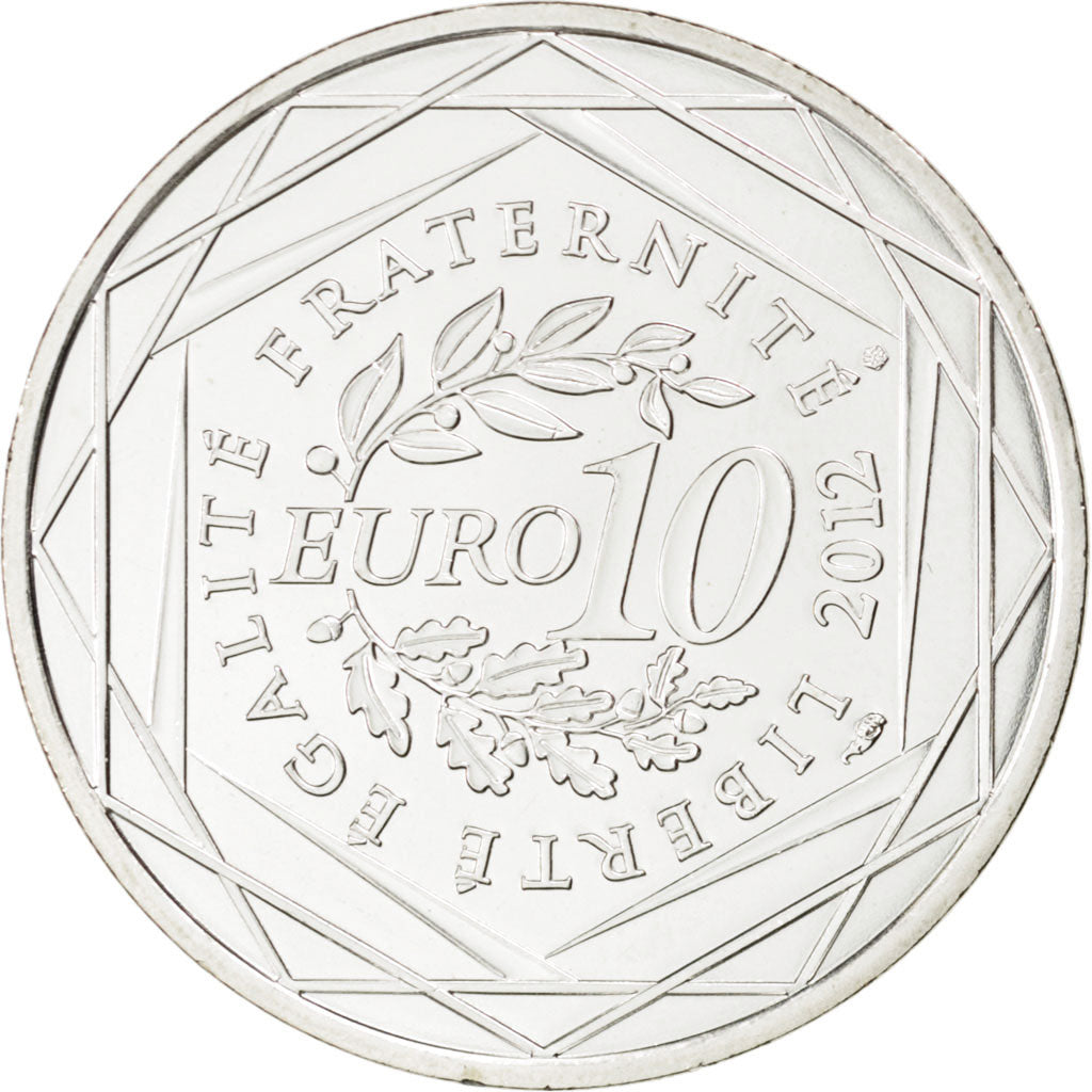 FRANCE, 10 Euro, 2012, Paris, KM #1876, MS(63), Silver, 29, 10.00