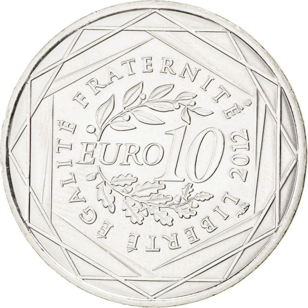 FRANCE, 10 Euro, 2012, Paris, KM #1874, MS(63), Silver, 29, 10.00
