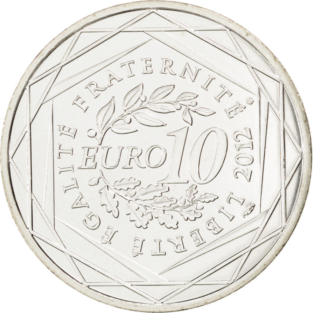 FRANCE, 10 Euro, 2012, Paris, KM #1875, MS(63), Silver, 29, 10.00